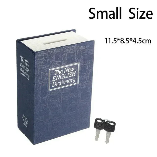 Mini Buch Safe Versteckte Geld Box mit Schloss für Schmuck und Schlüssel
