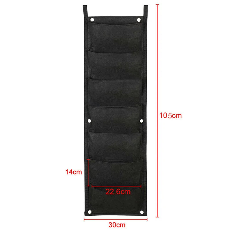 Vertikaler Pflanzbeutel Wand 6 7 Taschen Filz für Garten