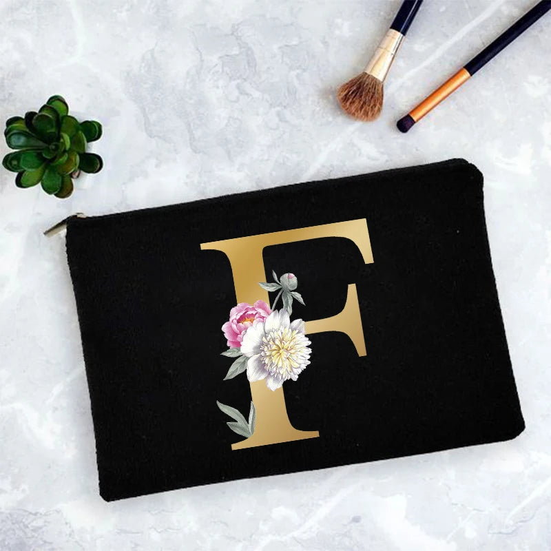 Florale Kosmetiktasche mit Reißverschluss für Damen und Brautjungfern
