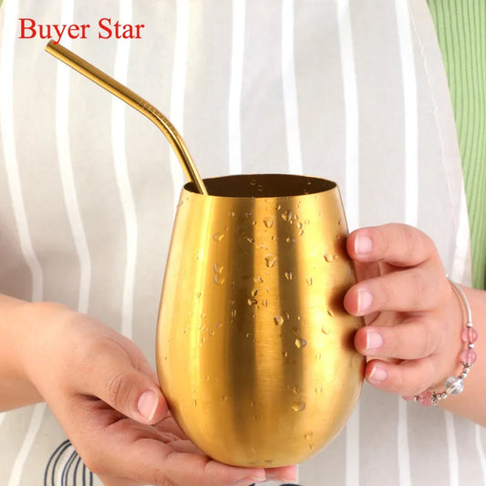 Stilvoll - Robust: 500 ml Edelstahl Trinkbecher in Rose Gold für Bar - Outdoor