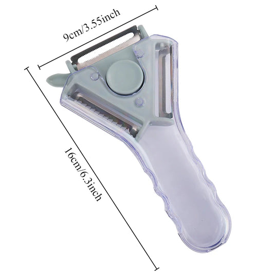 3-in-1 Drehbarer Edelstahl Schäler für Gemüse mit Multifunktion