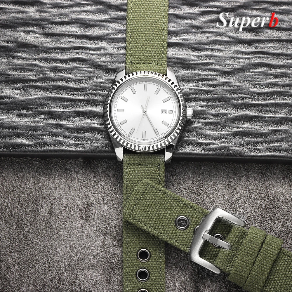 Nylon Uhrenarmband 20 22 24mm Sport Militär Stil – für Smartwatch u. Uhr