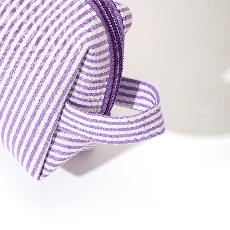 2-teiliges gestreiftes Kosmetiktaschen Set mit großer Kapazität Damen