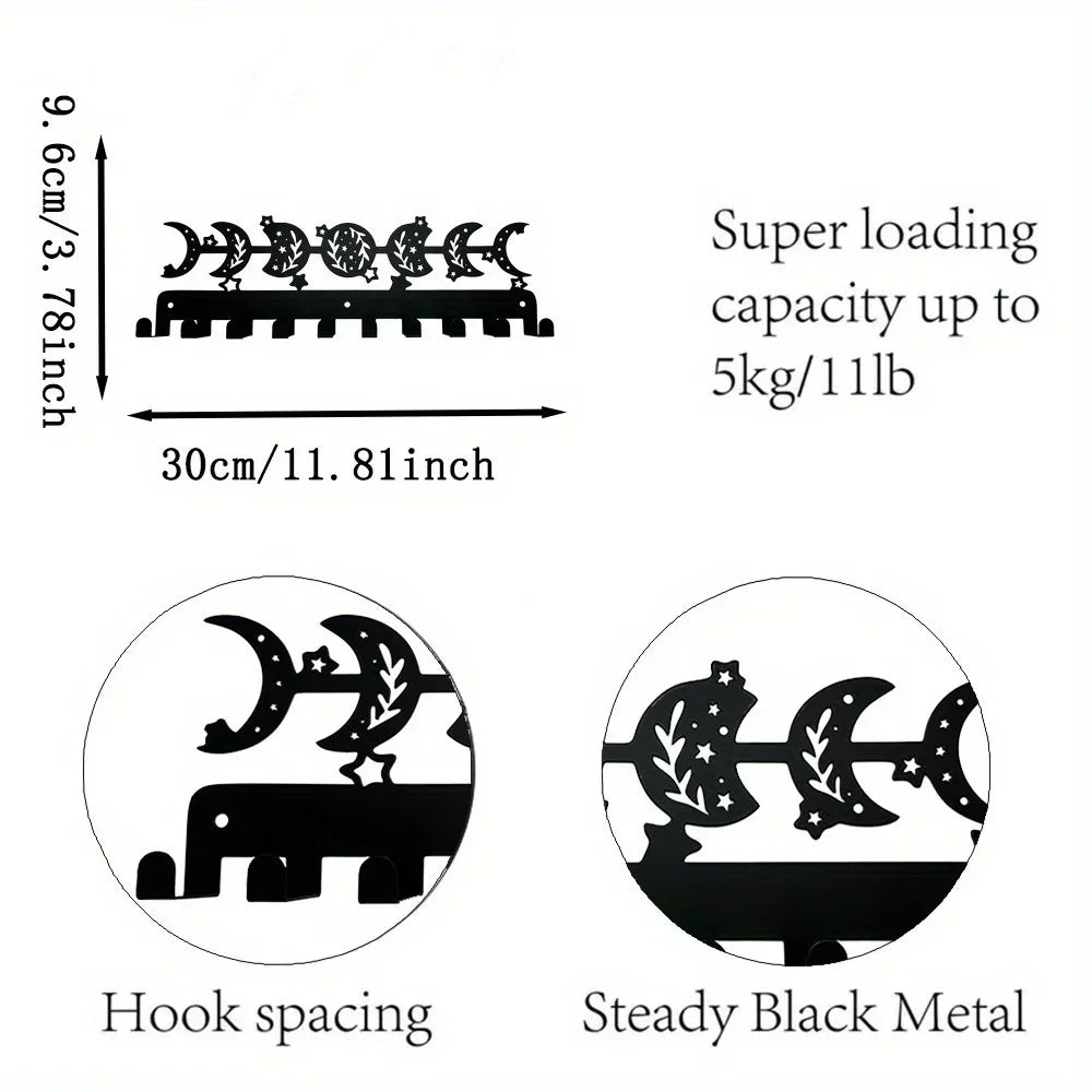 Stilvoller Schlüssel-Organizer aus Metall für Wandmontage