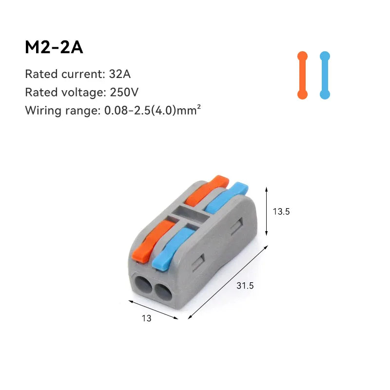 Schnelle Mini Kabelanschlüsse 10/30/50 Stück – Universal Push-in Terminal Block