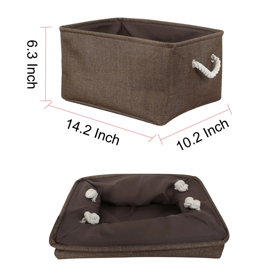 Faltbarer Stoff Aufbewahrungskorb mit Griffen für Spielzeug Wäsche Kleidung