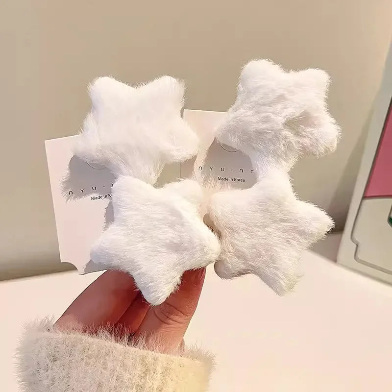 Süße Plüsch Stern Haarnadeln für Mädchen und Frauen