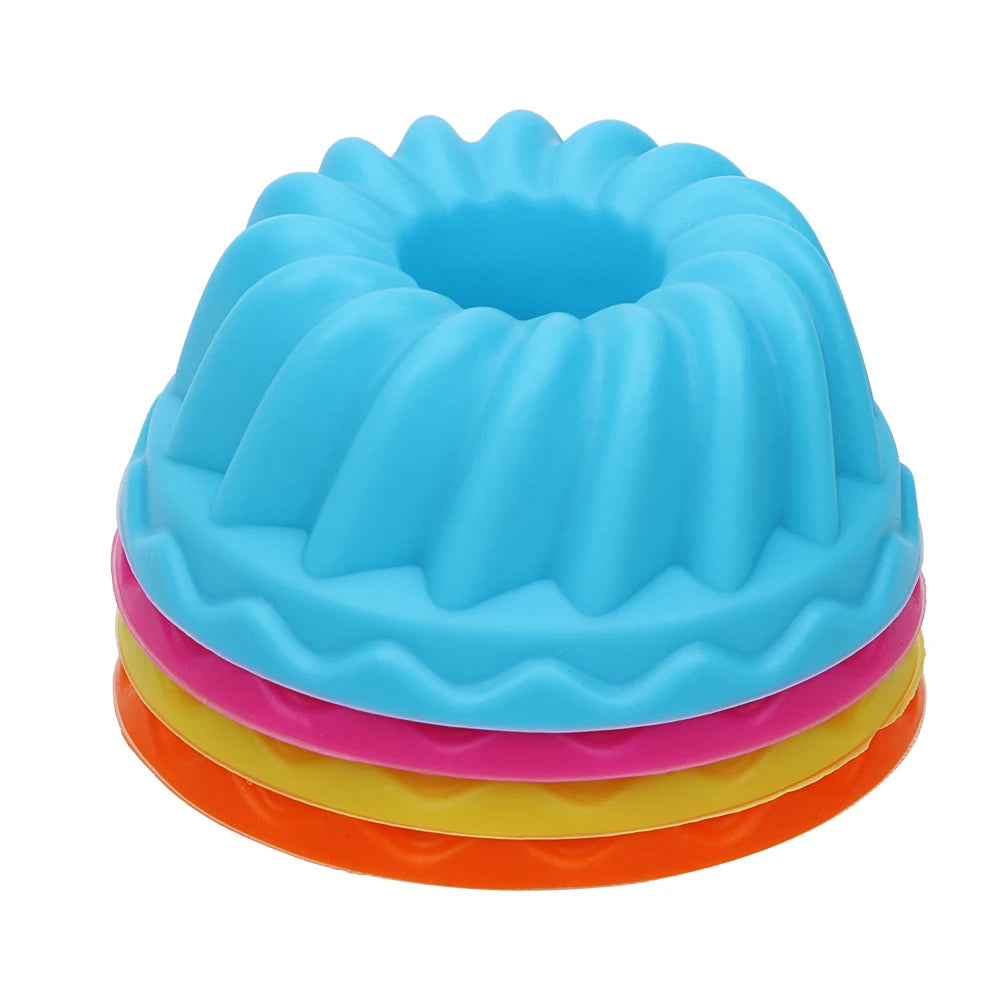Silikon Backform 12 Stück Antihaft Donut Muffin Gelee Pudding Form