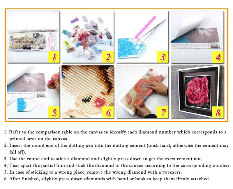 Quadratische Diamantsteine für kreative Diamantmalerei