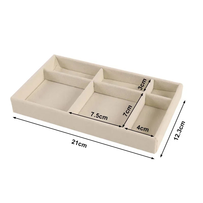 Samt Organizer Schmuckbox mit Schubladen für Ohrringe Armbänder Ringe