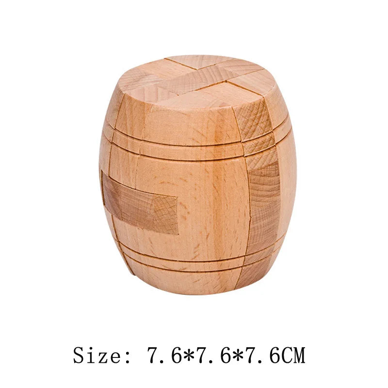Holz Luban Lock 3D Puzzle Gehirntrainer IQ Test Spiel für Erwachsene Kinder
