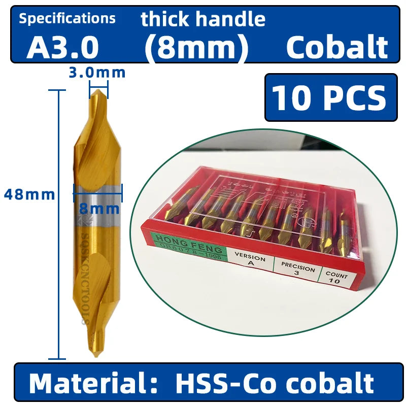 HSS Zentrierbohrer-Set 6-tlg. für präzise Metallbohrungen (1,0-5,0mm)