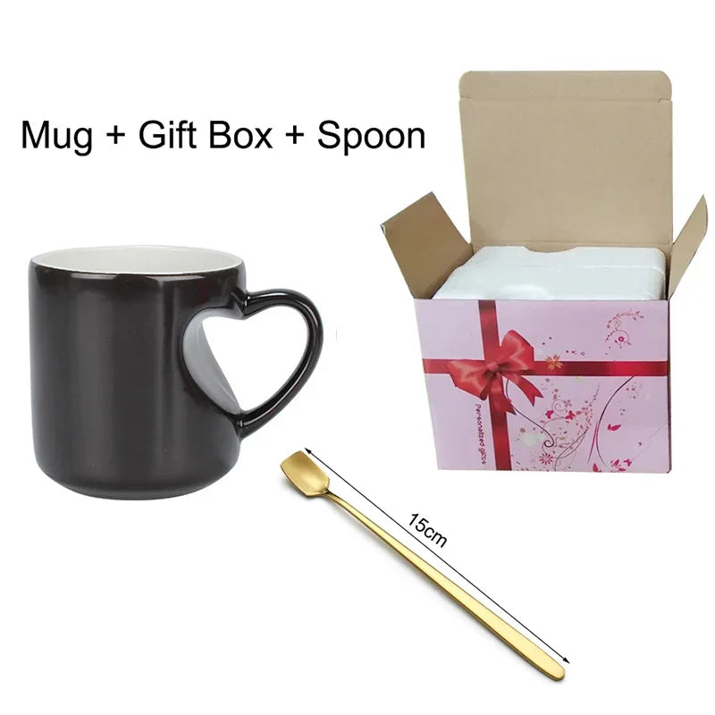 Personalisierbare Keramik Kaffeetasse mit Farbwechsel und Foto-Yabubest - Home & More