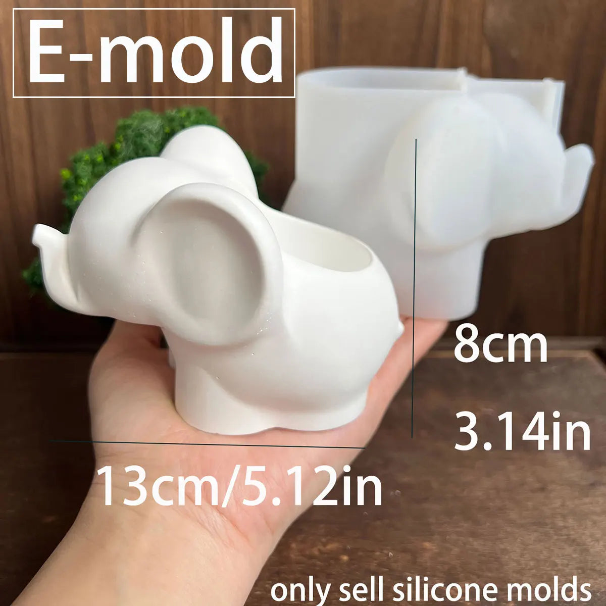 Silikonform Elefantenform für DIY Kaktus Sukkulenten Pflanzer
