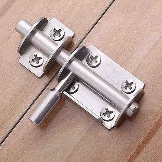 Robuster Edelstahl-Türriegel in Silber – kompakt, langlebig - sicher