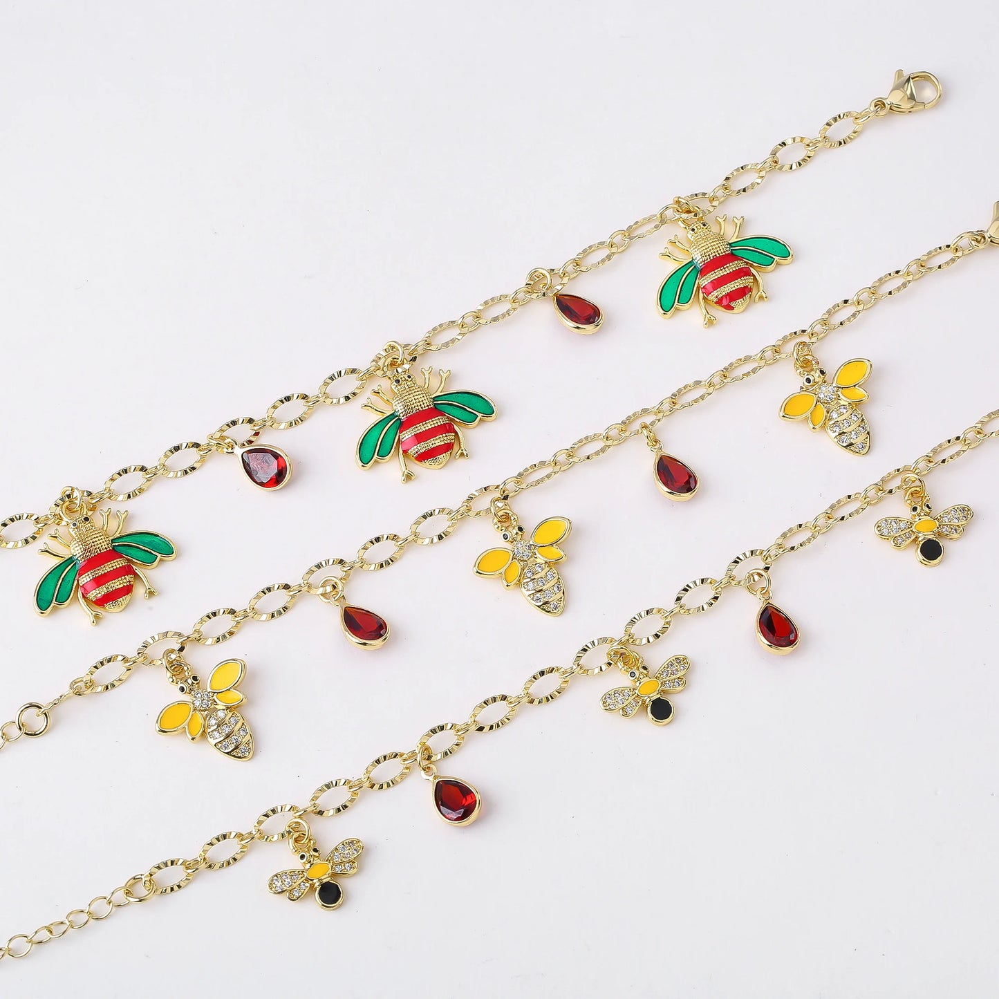 Verstellbares Insekt Bienen Armband für Damen mit Zirkon – Modisches Geschenk