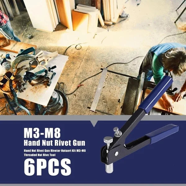 Nietmuttern Zangen Set M3-M8 Kit mit 150 Muttern für Reparatur Projekte