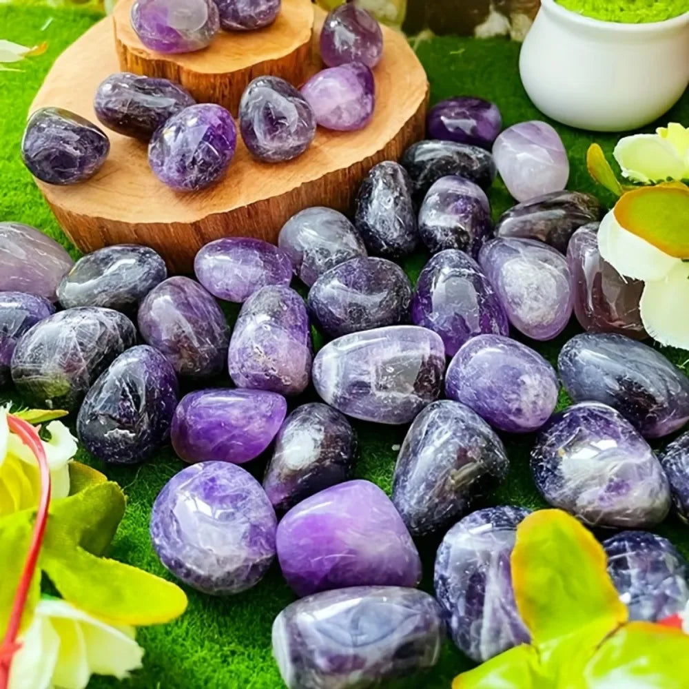 Traum-Amethyst Kieselsteine – Natur Deko, Duftdiffusor & Heilsteine
