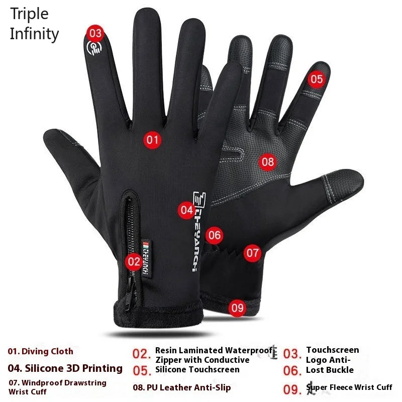Warme wasserdichte Touchscreen Handschuhe für Winter Sport