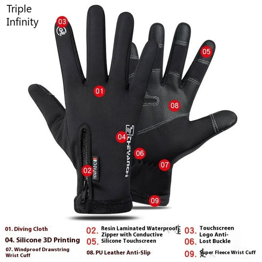 Warme wasserdichte Touchscreen Handschuhe für Winter Sport