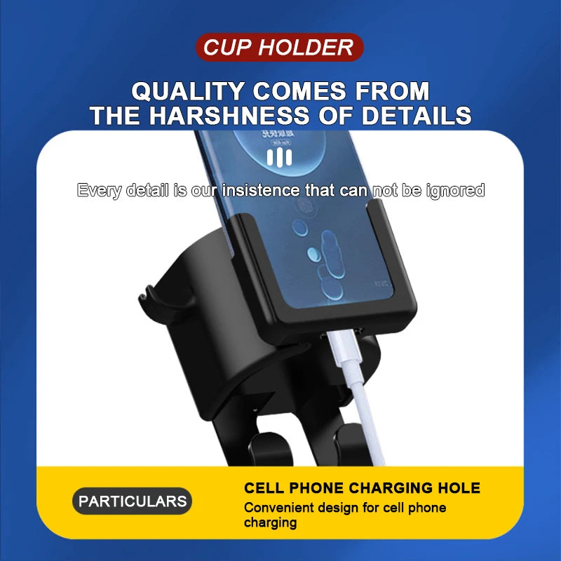 Universal Auto Getränkehalter mit 4 Haken und Telefonhalter