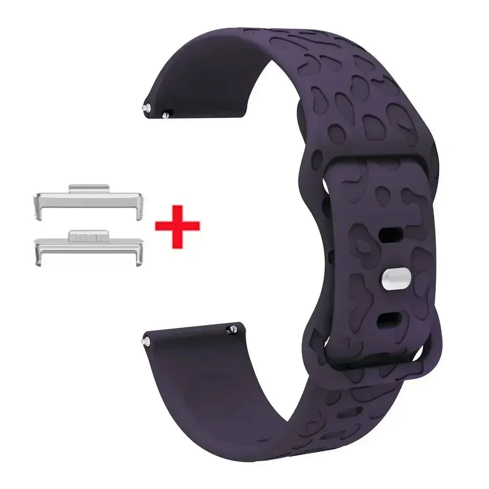 Leopard Print Silikonarmband – stylisch, flexibel - kompatibel mit Huawei Watch Fit 3/4