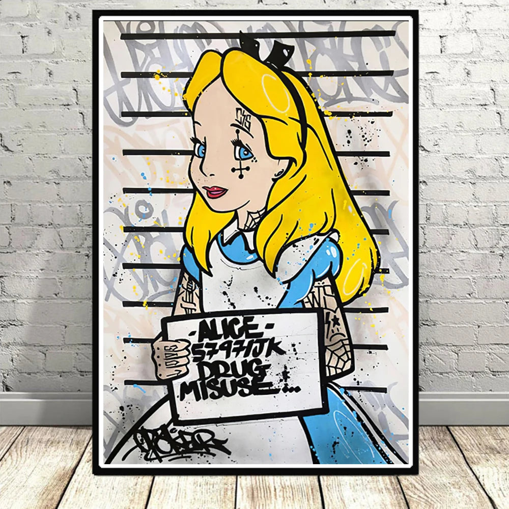 Disney Cartoon Leinwand Poster Mickey Mouse Donald Duck Wandbild