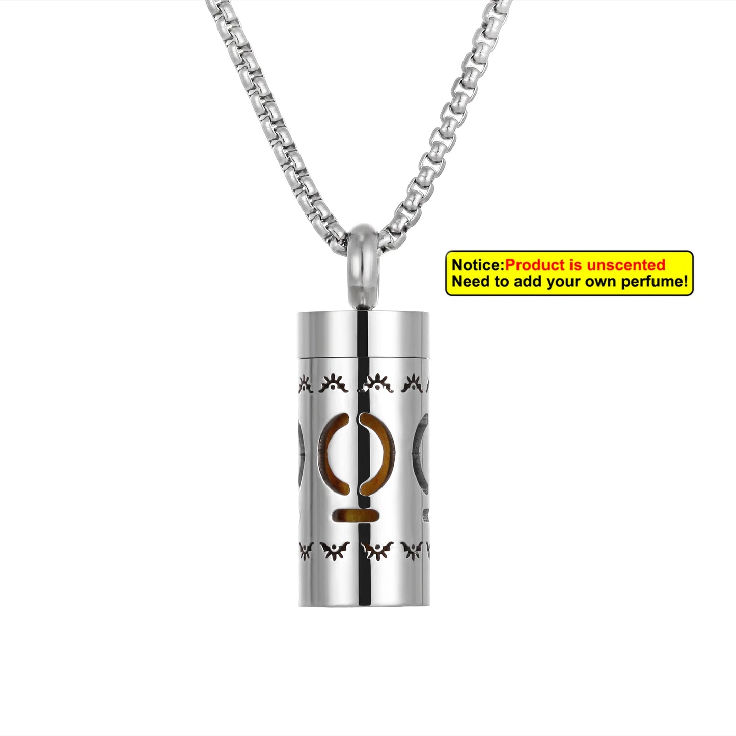 Edelstahl Aromatherapie Anhänger mit Engelsflügel Design