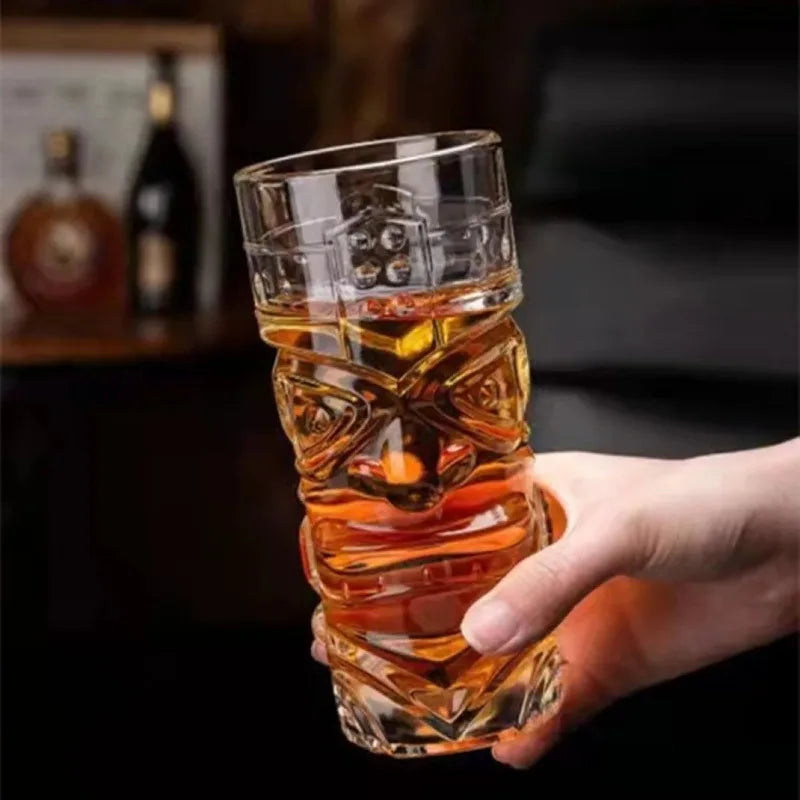 Kristallglas Bar Tiki Cocktail Tasse mit einzigartigem Design