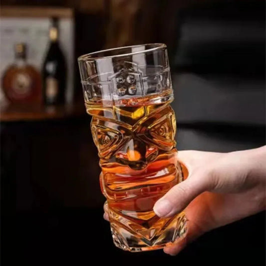 Kristallglas Bar Tiki Cocktail Tasse mit einzigartigem Design