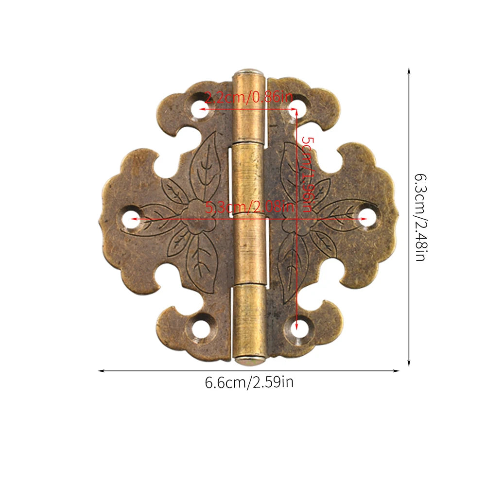Kupfer Antik-Eisenblech Scharnier für Kleiderschrank Möbelbox 8x8cm