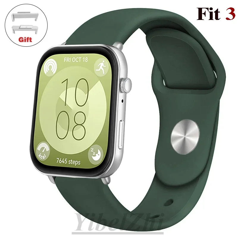 Wasserdichtes Silikonband in diversen Farben – perfekt für Huawei Watch FIT 3 - FIT 2