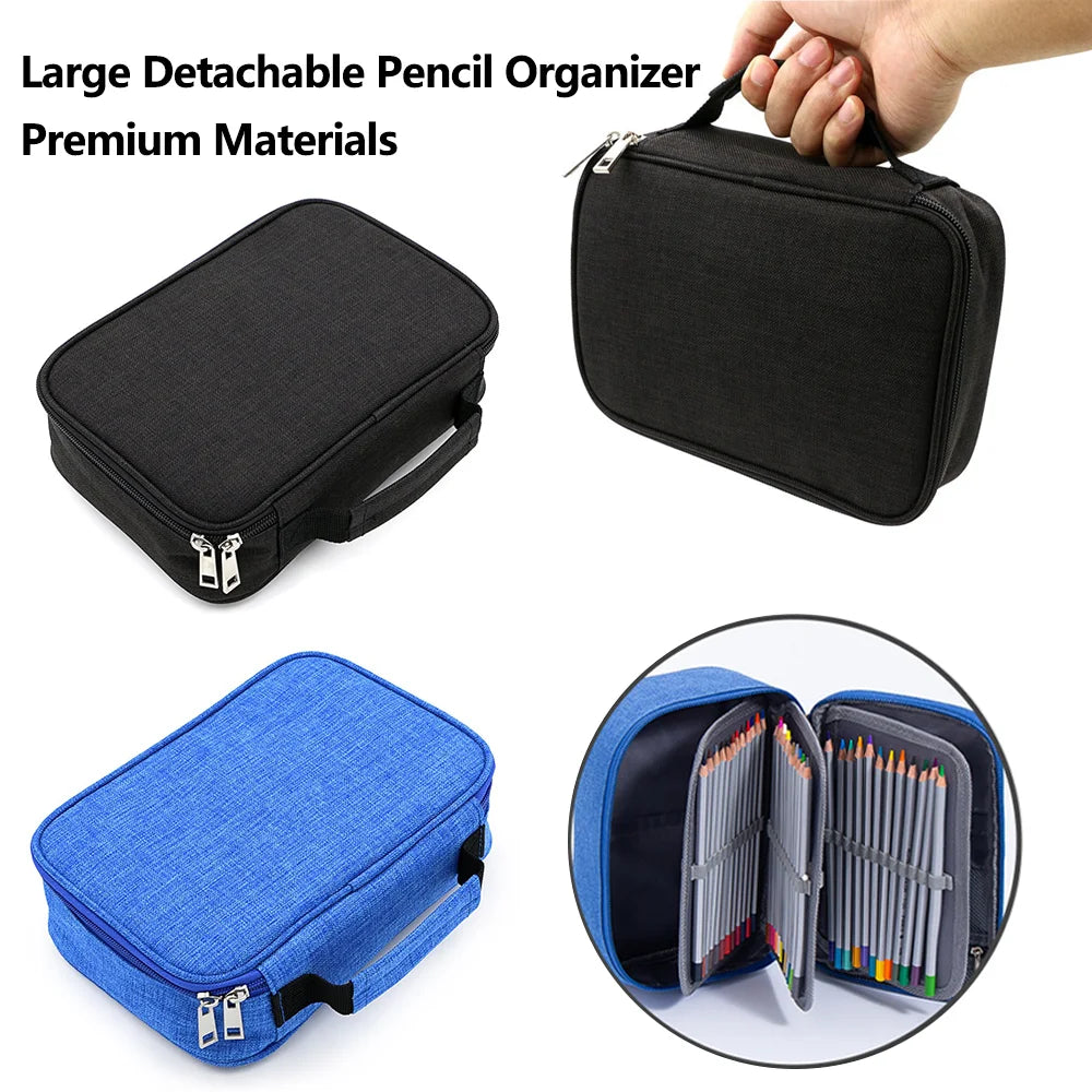 Federmäppchen mit großem Fassungsvermögen und Stifthaltern für Schüler und Künstler