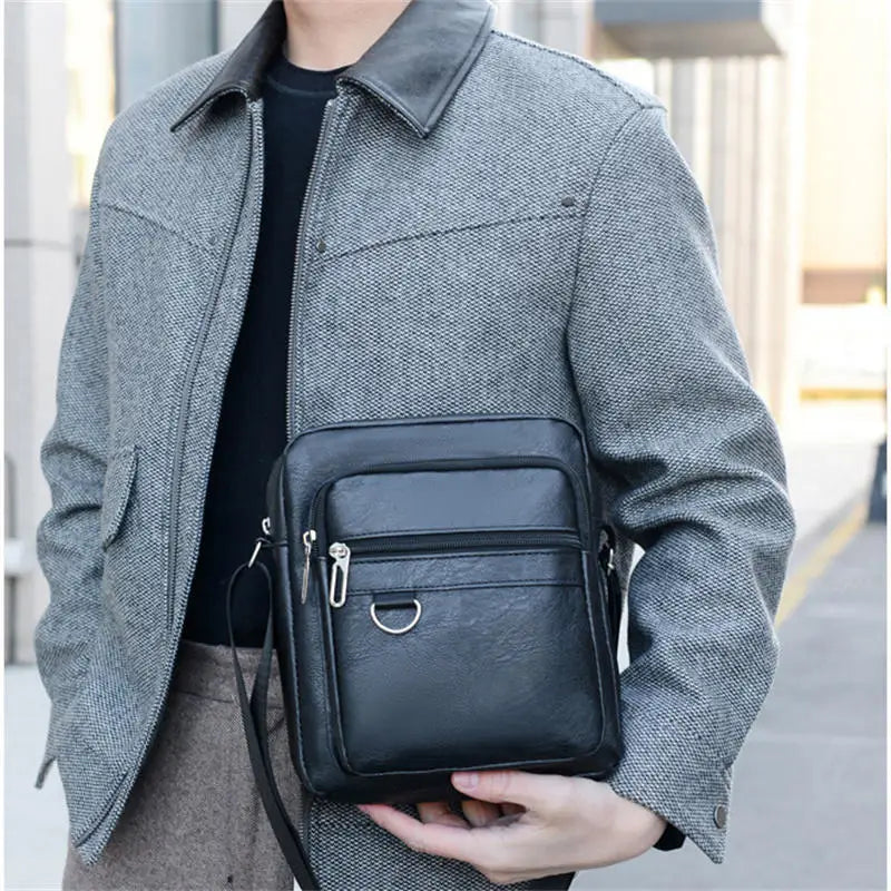 Leder Messenger Bag Unisex Business Tasche mittlere Größe wasserdicht