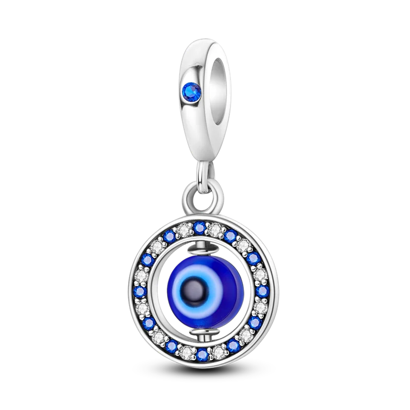 925 Sterling Silber Charm mit rosa Schmetterling - leuchtenden Glühwürmchen