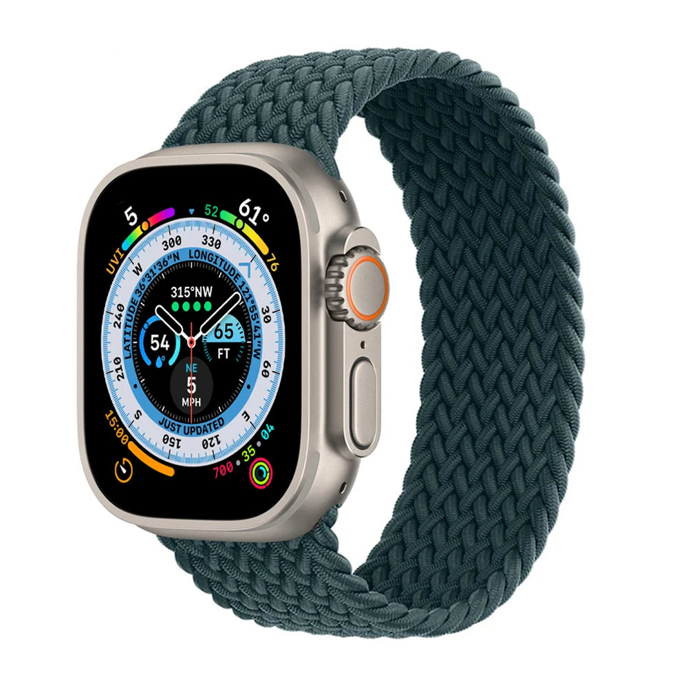 Geflochtenes Solo Loop Ersatzarmband für Smartwatch 38-49mm Unisex