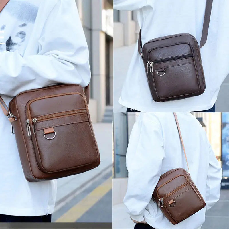 Leder Messenger Bag Unisex Business Tasche mittlere Größe wasserdicht