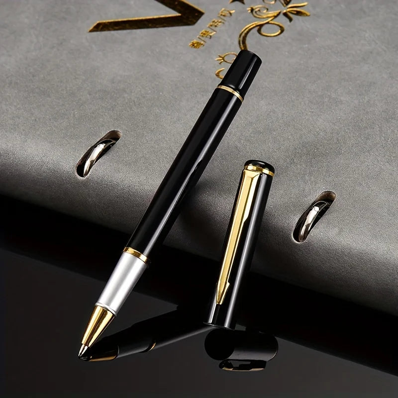 Eleganter Metall Signatur Stift Schwarz für Büro - Geschäft – Präzise Unterschrift