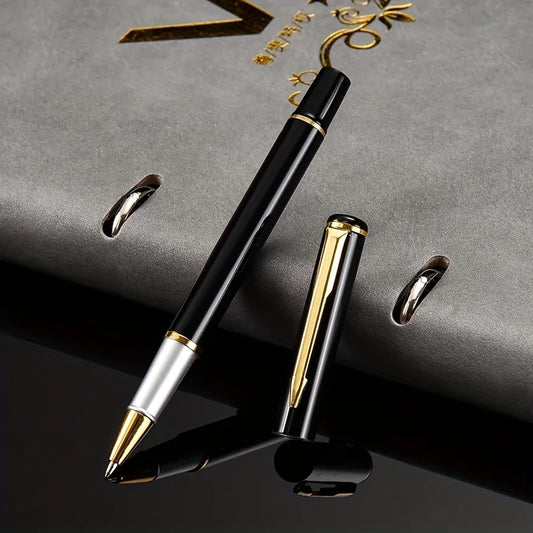 Eleganter Metall Signatur Stift Schwarz für Büro - Geschäft – Präzise Unterschrift