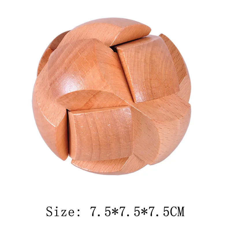 Holz Luban Lock 3D Puzzle Gehirntrainer IQ Test Spiel für Erwachsene Kinder