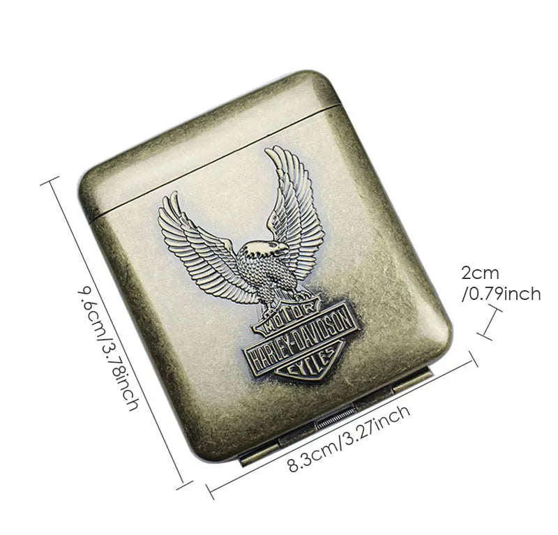 Metall Zigarettenetui mit Adler Muster für 20 Zigaretten