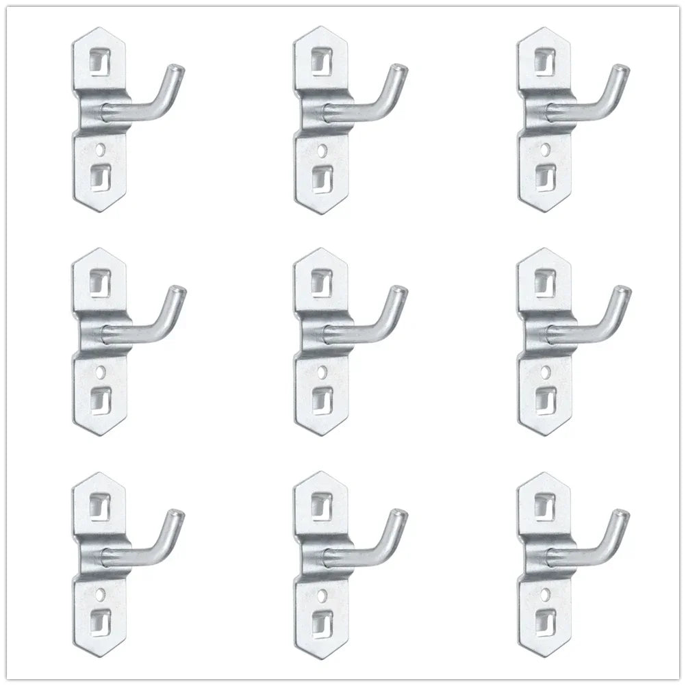 10x Lochbretthaken 25mm Stahl Haken für Werkzeuge Küche Garage