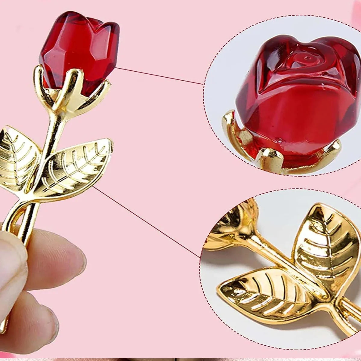 Zeitlose Eleganz: Mini Kristall Glasrose 9cm – Perfektes Geschenk & Deko