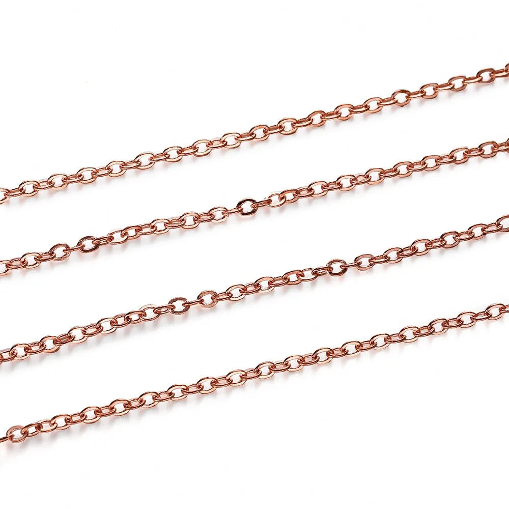 5m Gold Bronze Überzogene Ketten für Schmuck DIY Halskette Material