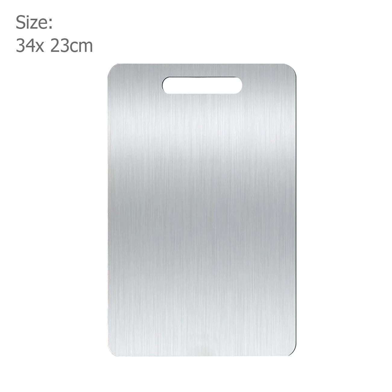 Doppelseitiges rundes Edelstahl Schneidebrett für Gemüse Obst und Fleisch