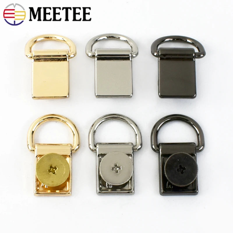 Metall D-Ring Schnallen Set mit Schrauben für Taschen Gurte DIY 4/10/20 Stück