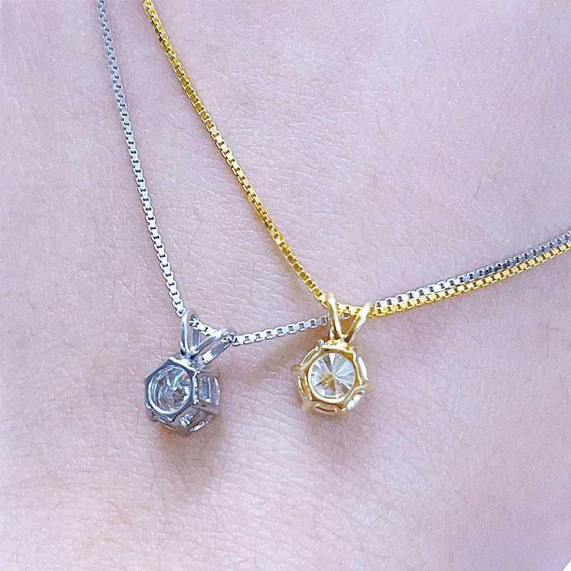 925 Sterling Silber Moissanit Halskette für besondere Anlässe