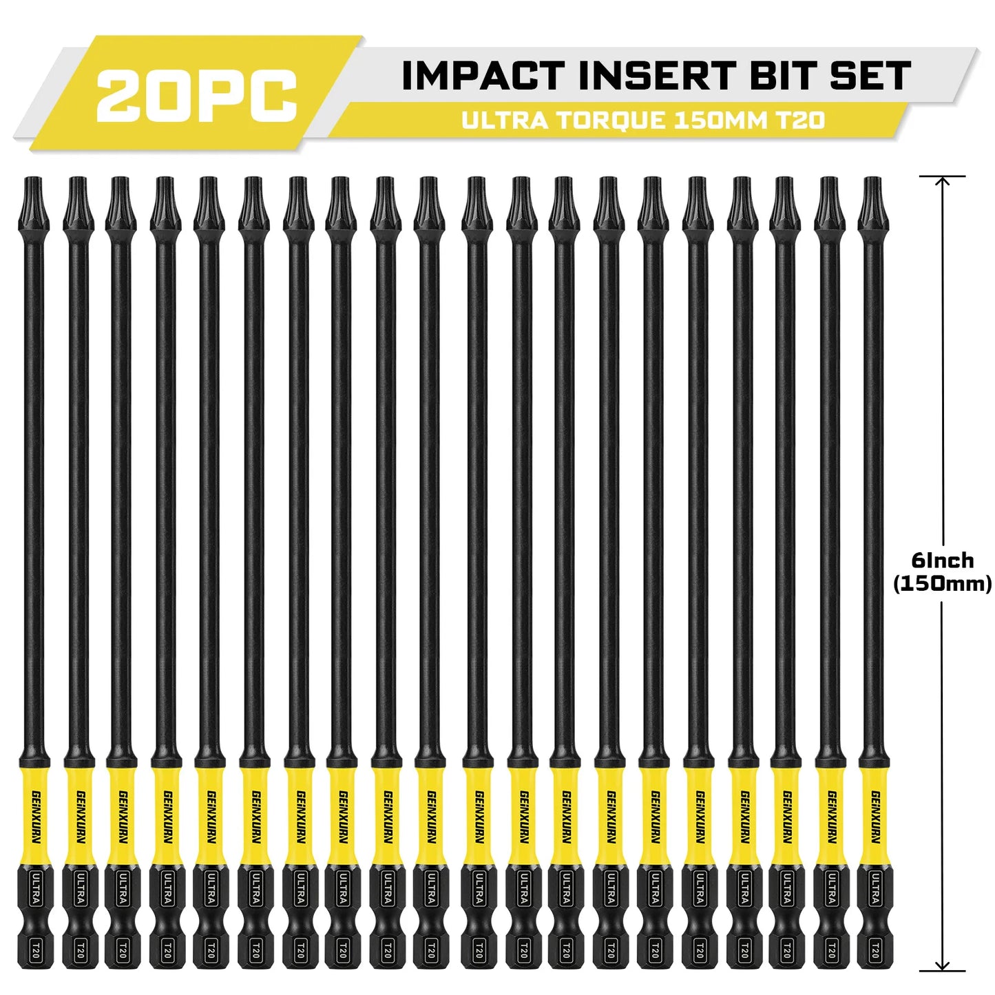 Magnetisches Impact Torx Schraubendreher Bit Set T20 aus S2-Stahl