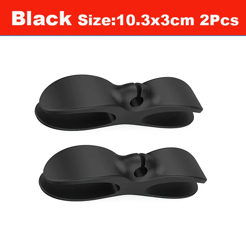 Ordnung schaffen: Silikon Kabelhalter 10x2,8 cm, 1–3 Stück, Schwarz Weiß Grau