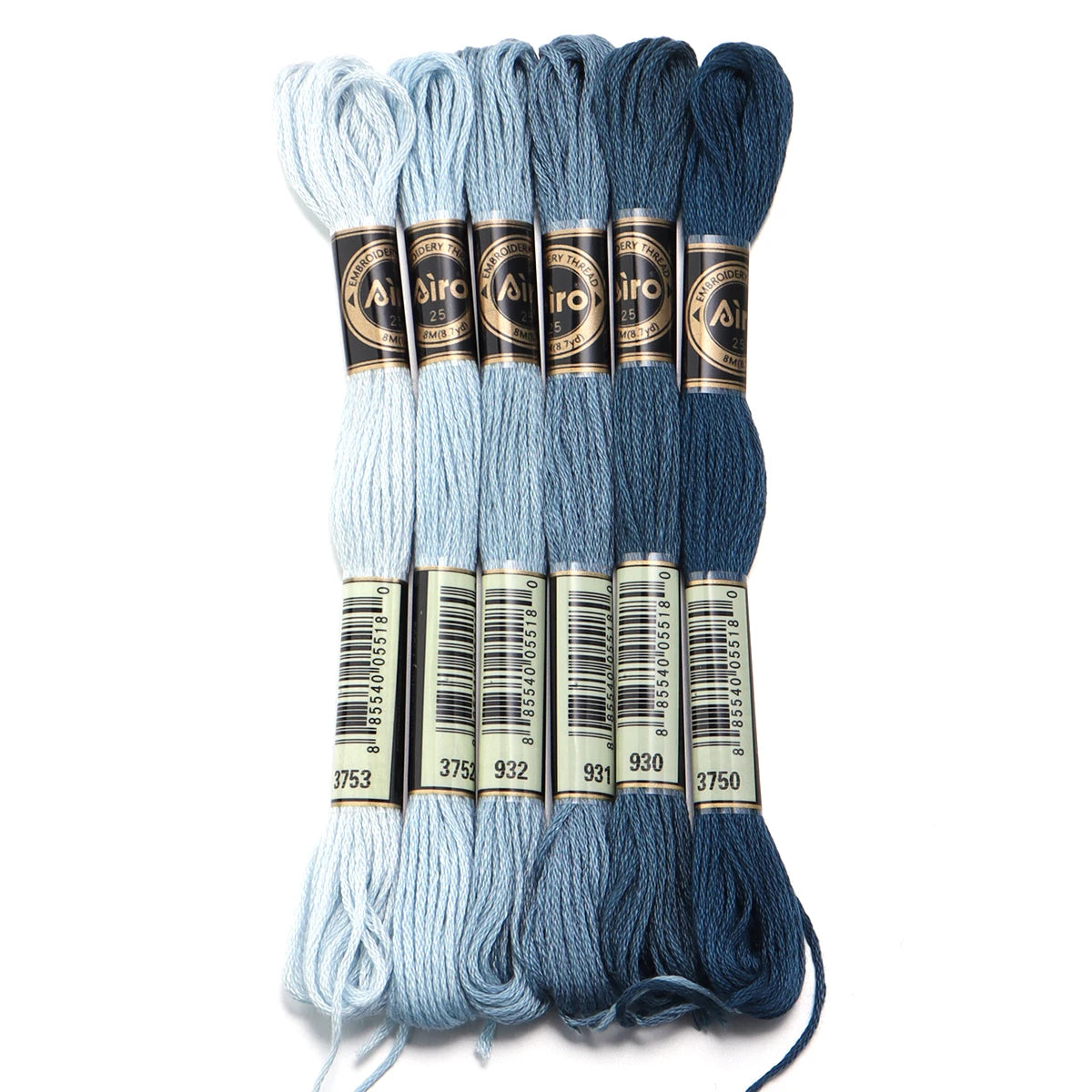 Umfangreiches Set Stickgarn für Handarbeiten mit bunten Farben